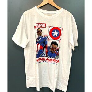 NEW Boys' Marvel Captain America Short Sleeve Graphic T-Shirt - White XXL